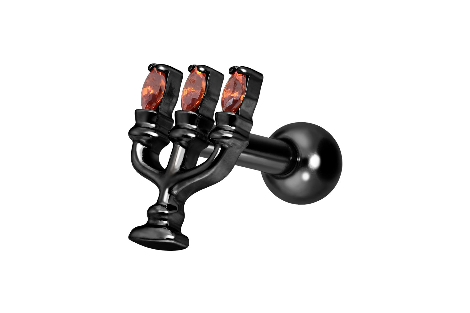 Titan Ohrpiercing mit Innengewinde KERZENLEUCHTER